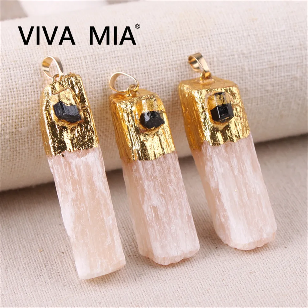 

1pcs Amethysts Black Tourmaline Crystal Pendant Citrines Plaster With Natural Pendant Gold Plating Quartz Pendants Jewelry