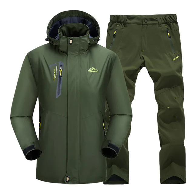Outdoor hiking jacket suits waterproof men plus size fishing jacket