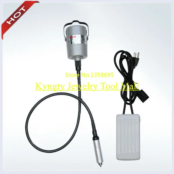Jewelry Machine Flex Shaft for Polish with 10 pcs Tungsten Carbide Burs Set and 30 Mini Brushes Free 180 W 17000 rpm | Украшения и