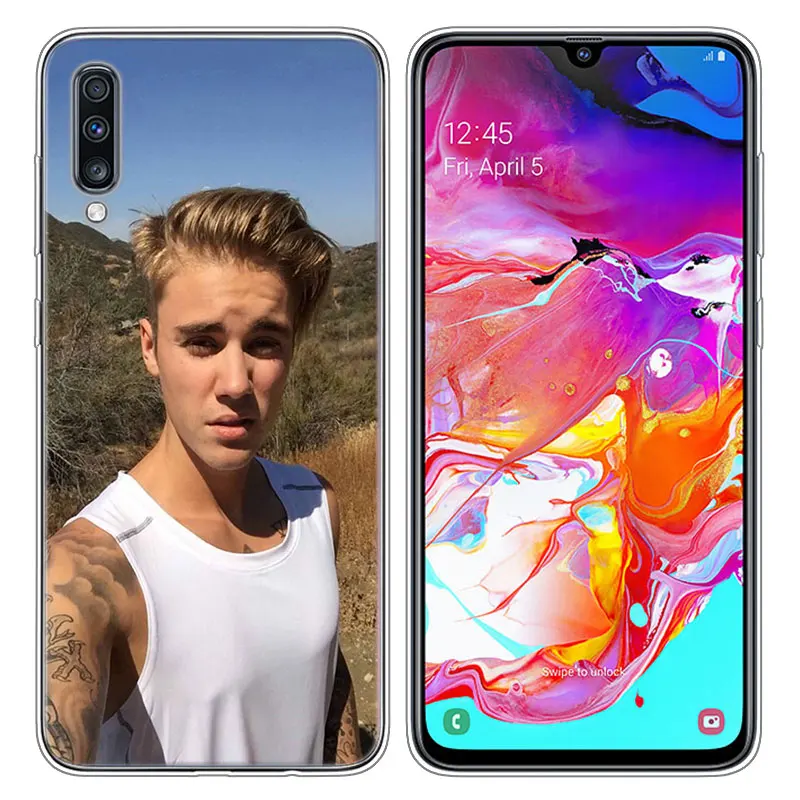 Transparent Soft Silicone Phone Case Justin bieber for Samsung Galaxy A10 A30 A40 A50 A70 Cover