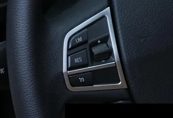 

The High Quality ABS Chrome Steering Wheel Button Frame Cover Trim Glossy 2pcs For BMW 7 Series F01 2010-2015