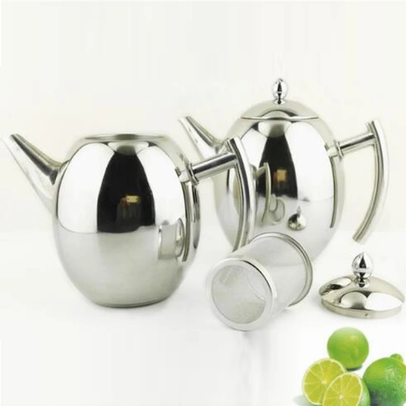 Stainless steel teapot with filter Hotel restaurant teapot restaurant