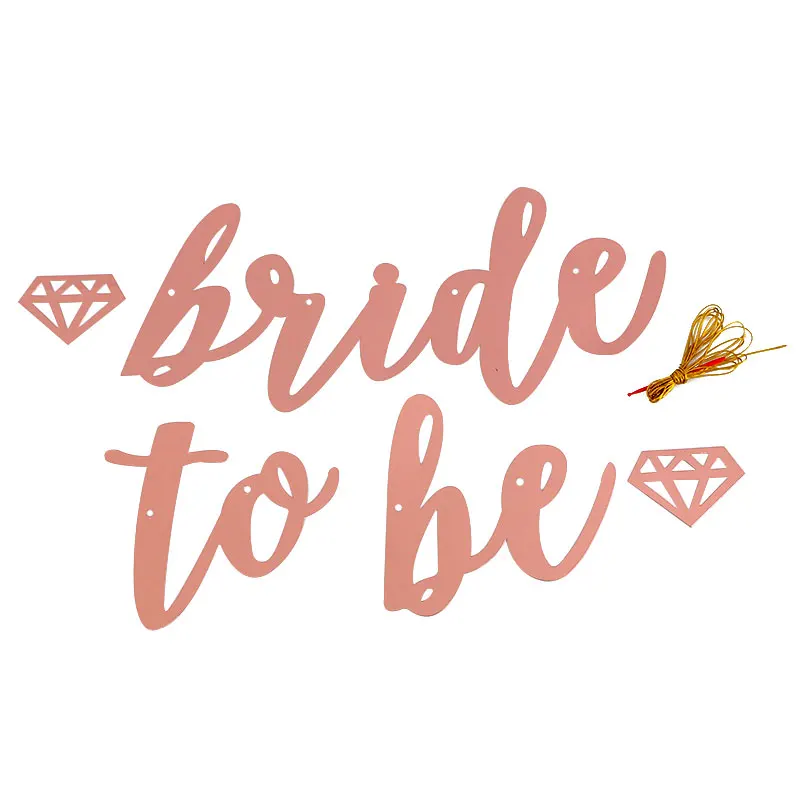 1 шт. с надписью &quotBride to be&quot баннер розовые золотые серебряные флаги для