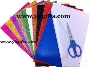 

50PCS/LOT.2mm glitter foam sheets with adhesive stickers,EVA stickers,Foam stickers,Creativity developing,20x30x0.2cm,10 color