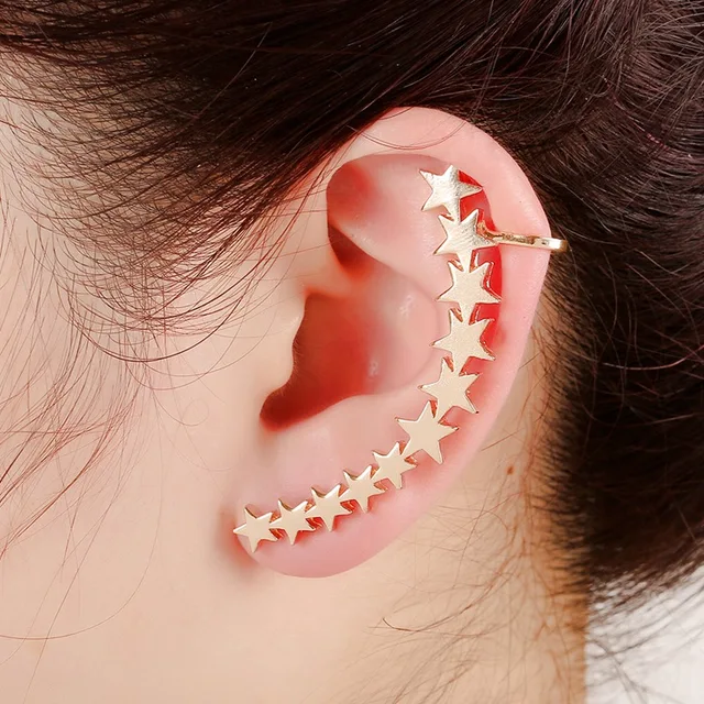 Hot Ing Stylish Wing Punk Rock Chain Crystal Ear Cuff Hot Ing Stylish Wing Punk Rock Chain Crystal Ear Cuff Earring For Women Gothic