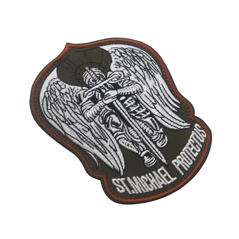 3D вышитая эмблема св. Майкл защищает американскую тактическую силу боевой стикер военная одежда шляпа ткань для рюкзаков повязки на руку