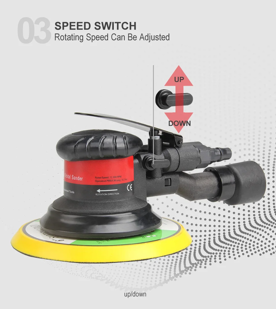 Pneumatic Variable Speed Random Orbital Sander9