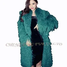 Cx-g-a-249 теплые На зимнем меху пальто/Для женщин На зимнем меху Пальто для будущих мам Мода/индивидуальный заказ монгольского ягненка Мех животных Куртки