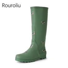 Women Fashion Rubber Rain Boots Dog Print Flat Heels Anti-slip Rainboots Waterproof Water Shoes Factory Price #TS176 цена Women Fashion Rubber Rain Boots Dog Print Flat Heels Anti-slip Rainboots Waterproof Water Shoes Factory Price #TS176 цены онлайн