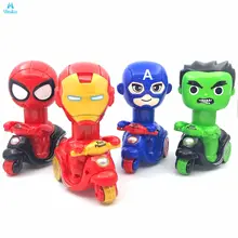 4 шт. Marvel Мстители конец игры Человек-паук Халк Железный человек Капитан Америка фигурка игрушки куклы автомобиль мото игрушки для детей мальчик подарок