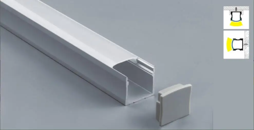 Aluminum LED Strip Fixture Channel 2 Meter Under Counter