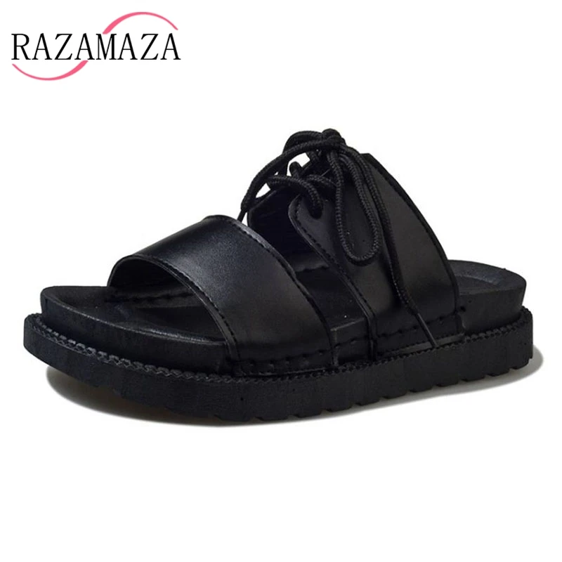 cross strap flat shoes