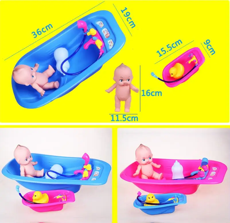 Детский игровой дом кукла для купания детские игры игрушки для купания пластиковые Небольшая Ванна Детские Набор игрушек для ванны игры