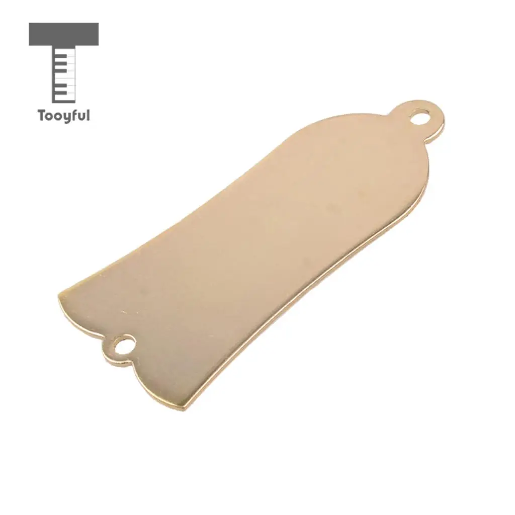 Tooyful Iron Bell-shaped 2 Holes Guitar Bass Replacement Truss Rod Cover Plate with Screws Musical Instrument Parts