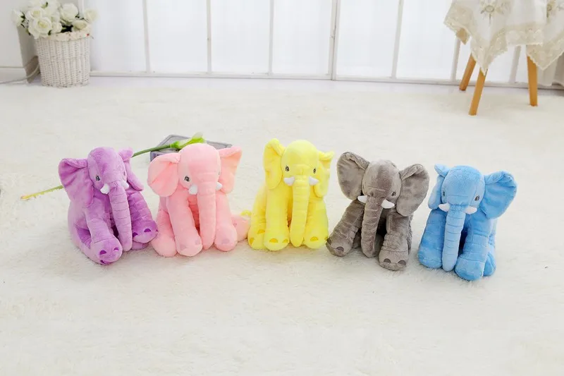 

Small Size 40cm 5colors Elephant Plush Soft Toy Stuffed Baby Toy Anminal Appease Toys Lumbar Pillow