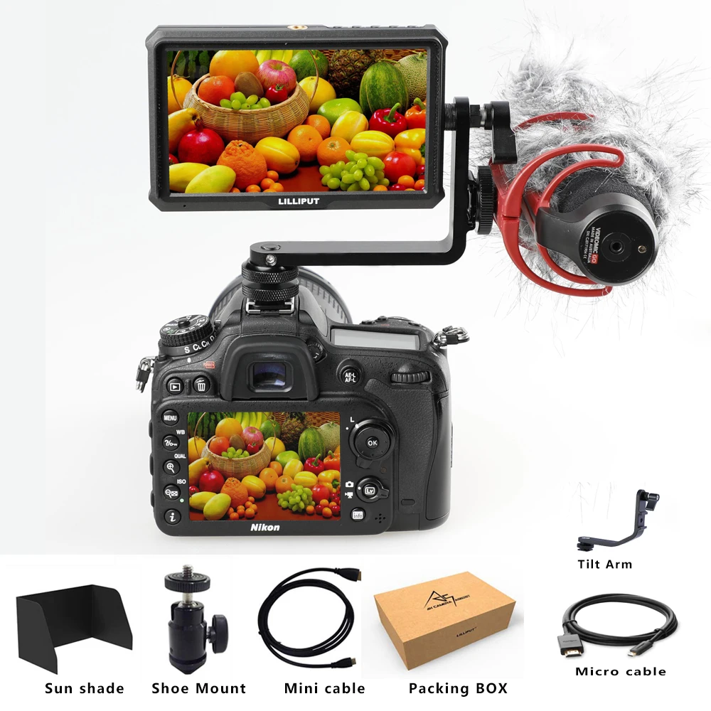 Lilliput A5 5" IPS Full HD 1920x1080 4K HDMI On camera Field Monitor