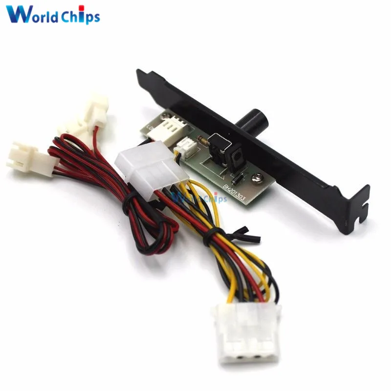 

3 Channels PC Cooler Cooling Fan Speed Controller for CPU Case HDD VGA Fan with PCI Bracket Power by 12V 4pin