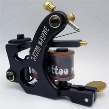 Top Shader Liner Tattoo Machine 10 Warp Coil Green Tattoo Gun Permanent Tattoo Machine Shader Liner Carbon Steel Gun supplier juqi tm2005 snack style tattoo machine liner shader gun antique brass
