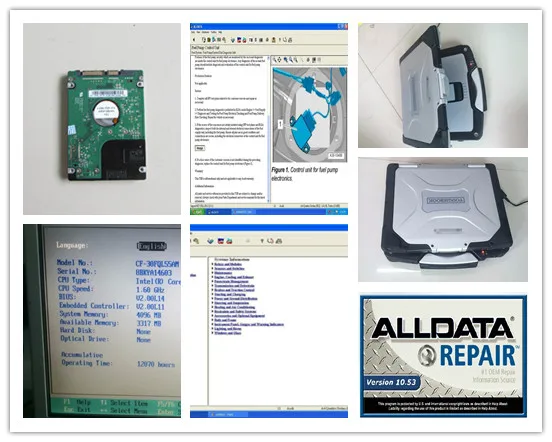 Special Offers installed version alldata 10.53 and mitchell ondemand toughbook cf30 car &truck diagnostic computer hard disk 1000gb