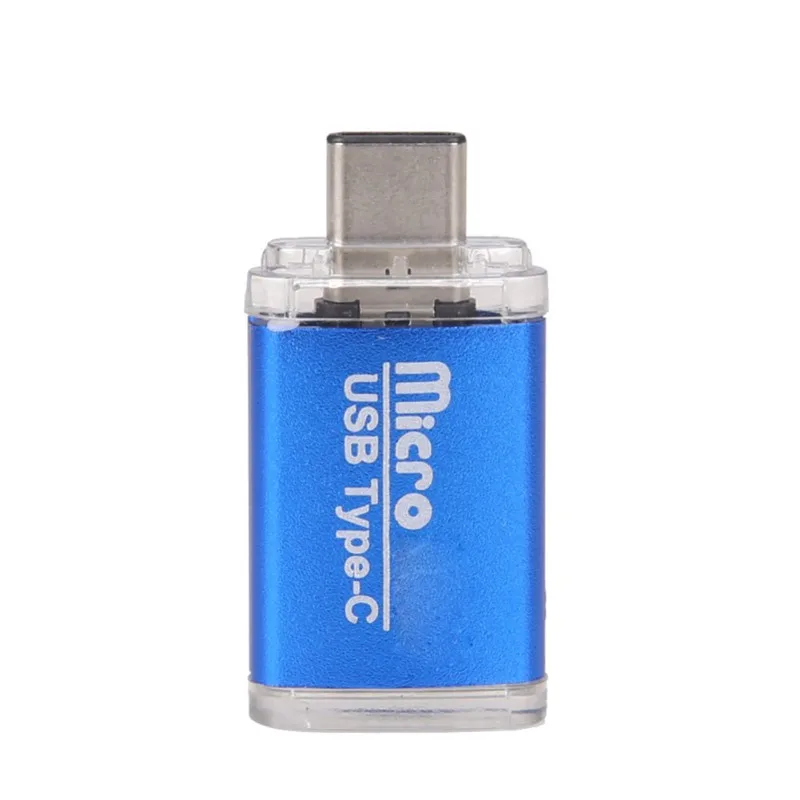 Mini type C USB 3,1 SD OTG адаптер TF считыватель карт памяти для разъем для сотового телефона и воспроизведения алюминиевого сплава