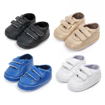 

new Spring BabyDouble Paste Sports Shoes Newborn Girl Boy Anti-Slip First Walkers Soft Bottom Non-slip Toddler Shoes M