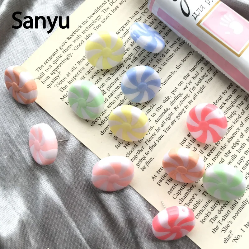 

New Arrival Lovely Colorful Little Candy Food Acrylic Earring Studs for Women Girls Fashion Mini Candy Stud Earrings Brincos