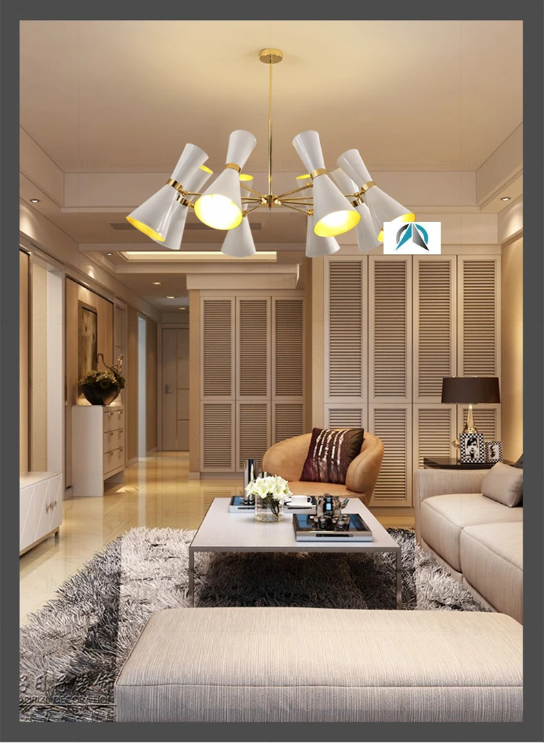 Psot, Современный Вращающийся Динамик, светодиодная люстра, люстра, светильник ing, подвесной светильник для гостиной, внутреннее освещение