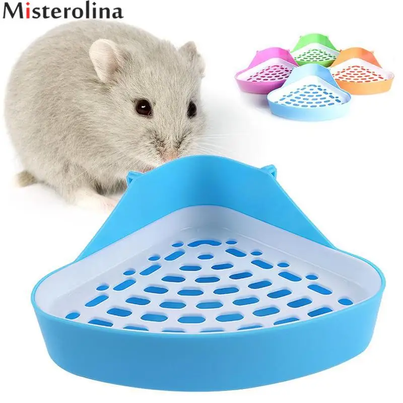 Hamster Small Pet Cat Rabbit Corner Toilet Litter Trays Hamster Guinea