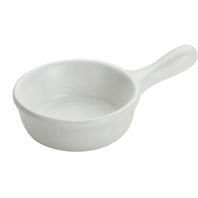 2pcs/lot Ceramic Spice Dip Sauces Dish With handle Snack Bowls Plate