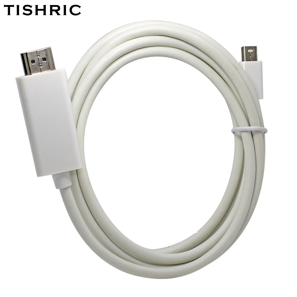 

TISHRIC 10Pcs Male to Male Mini DP2HDMI Thunderbolt Mini Displayport To HDMI Adapter For Macbook Air Apple 1.8m Converter Cable