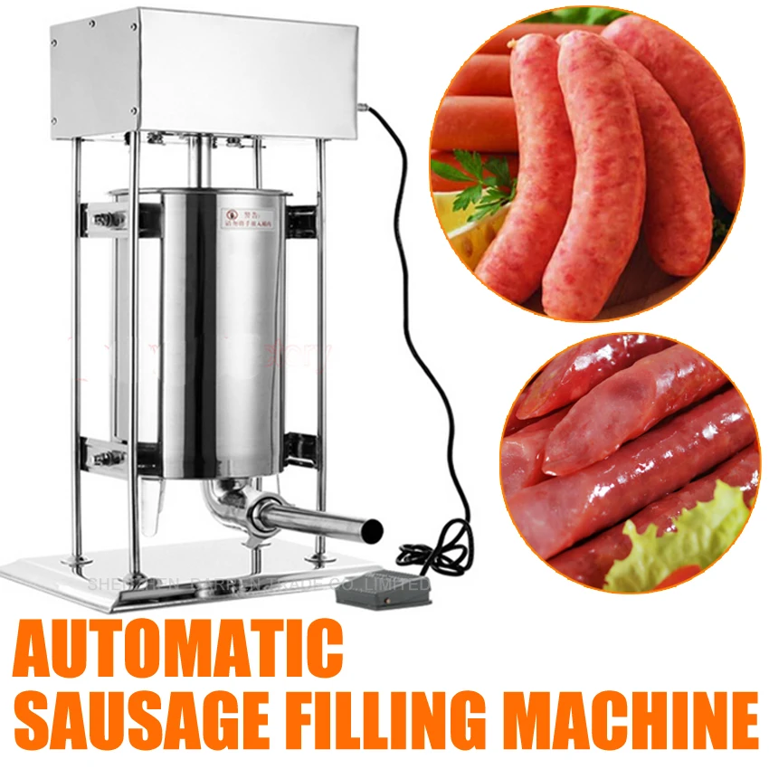 1PC High quality 10L Electric stainless steel Manual reliable sausage filling machine 110/220V
