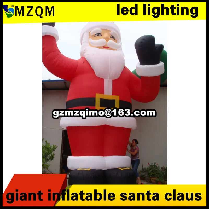 6m High Giant Inflatable Santa Claus Hot Sale Blow Up Old Man With Air