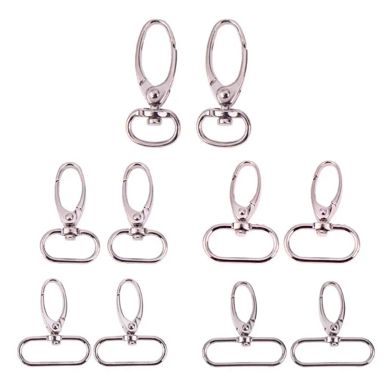 

4pcs Snap Hook Buttons Retro Style Metal Luggage Bag Buckle Lobster Clasps Key Chain 16/20/30/32/42 mm