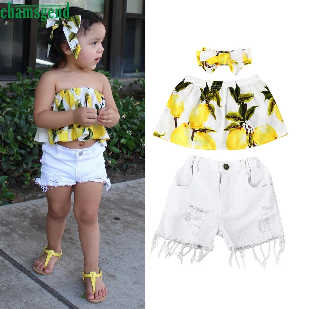 Buy CHAMSGEND Yellow Toddler Kids Baby Girl Clothes
