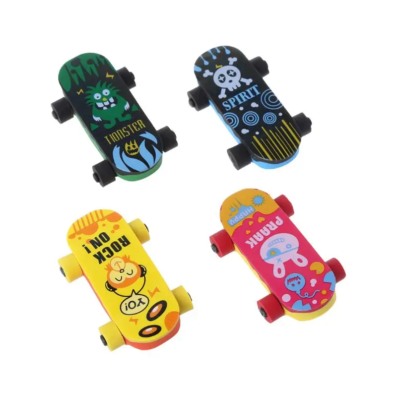 Creative Skateboard Eraser Pencil Rubber Cleaner Stationary Supply Kids