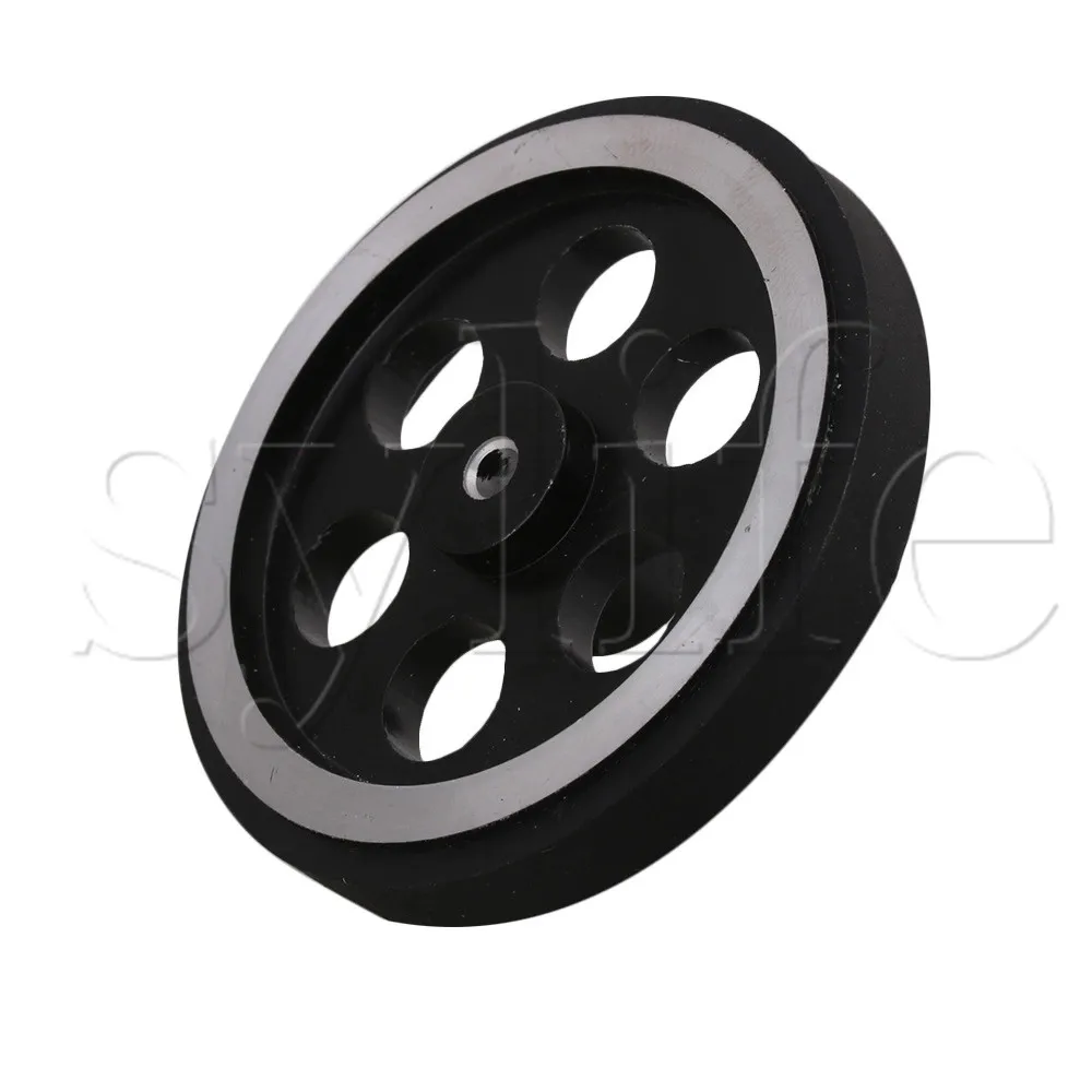 2 x 200mm.dia Solid Black Rubber Tyre Wheels 20mm roller bearing Trolley Truck*