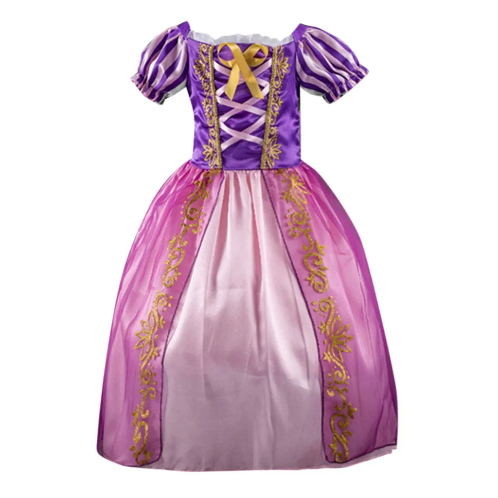 

New Baby Girls Cinderella Dresses Children Snow White Princess Dresses Rapunzel Aurora Kids Party Halloween Costume Clothes 2019
