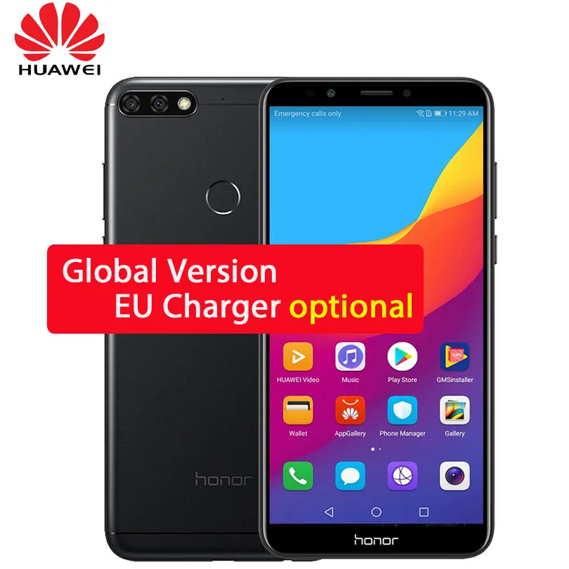 Оригинальный huawei Honor 7C 3 Гб 32 уход за кожей лица ID 5 99 дюймов 1440x720 Octa Core двойной