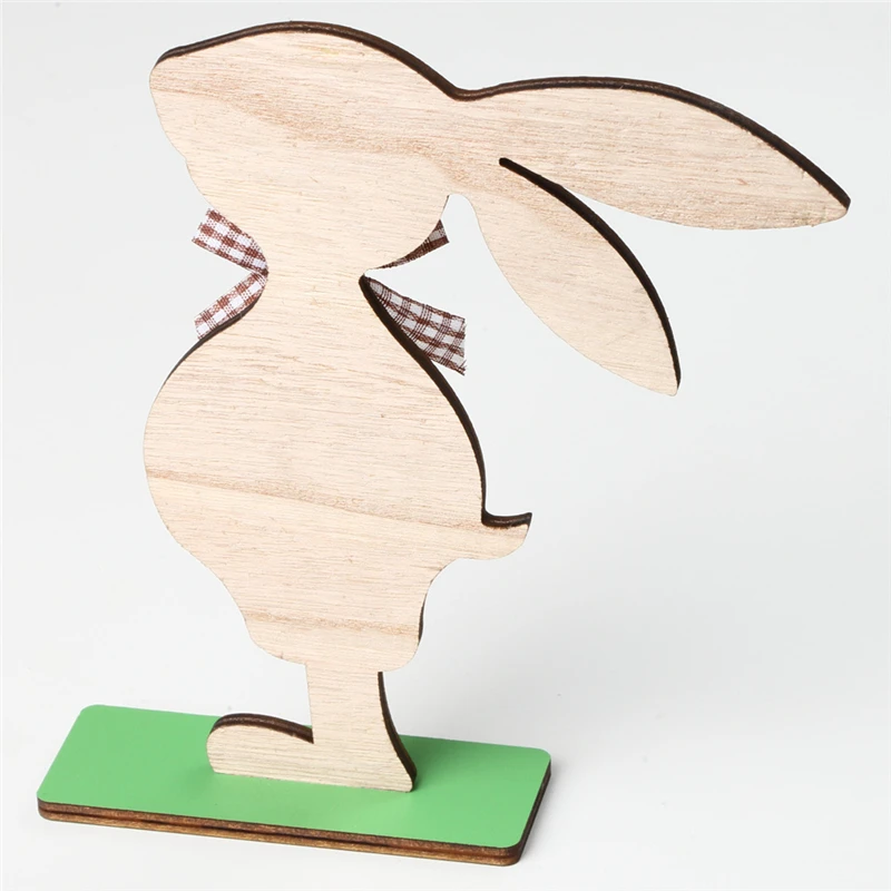 1 шт. дешевый отдельно стоящий кролик потертый шик домашний винтажный Декор деревянное ремесло украшения опционально DIY пасхальные украшения из дерева