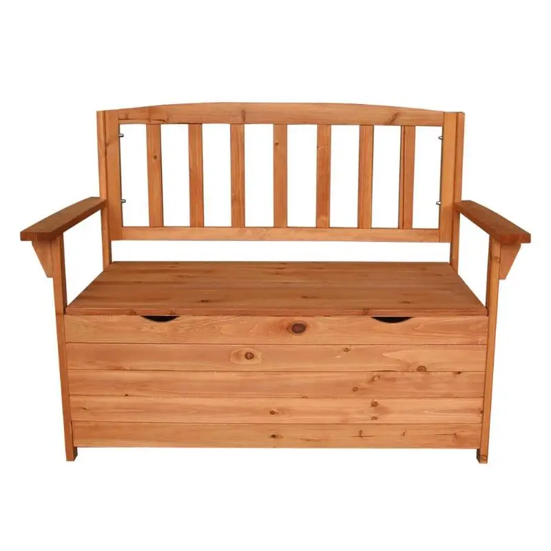 

Fir Wood Courtyard Armchair Garden Chair Wooden Large Capacity Storage Box