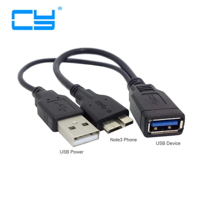 

Micro USB 3.0 OTG Host Flash Disk Cable with USB power for Samsung Galaxy Note3 N9000 S5 i9600 Note Pro & IBM thinkpad 8 Black