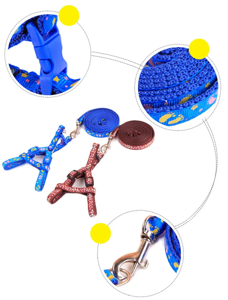 Поводок для собак, жилет для прогулок на открытом воздухе, поводок для маленьких и средних собак, цветной принт, щенок, кошка, поводок, товары для домашних животных, DOGGYZSTYLE