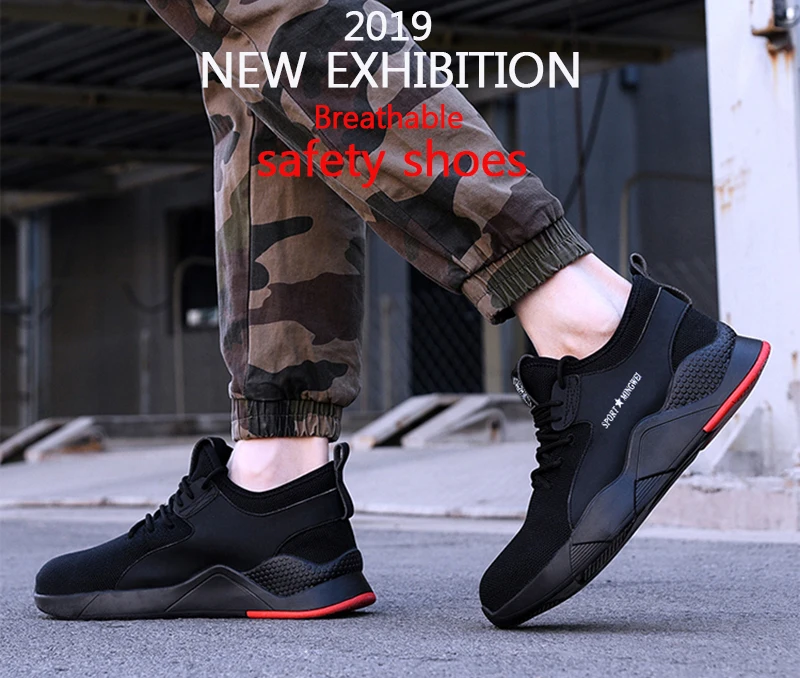 New-exhibition-2019-Men\'s-fashion-Safety-Shoes-breathable -light-widened-anti-smashing-Steel-Toe-Work-Boots-Outdoor-Sneaker-36-46 (10)