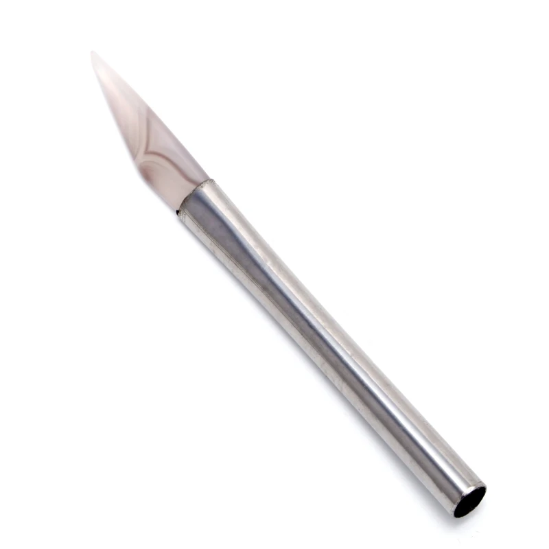 Ножи наконечником Агат камень полировщик приработки ювелирных изделий инструмент с ручкой