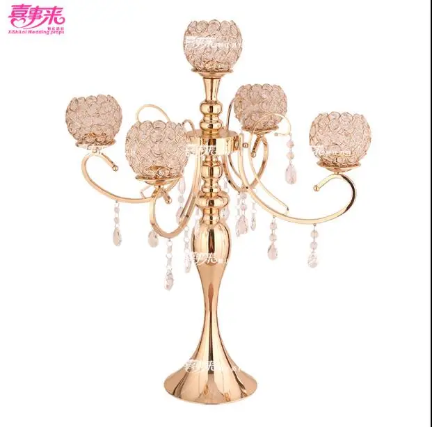 New Wedding Crystal Candlestick Arrangement Five Candlestick Road Bringing Wedding Candlestick Projects Scene Arrangement Table