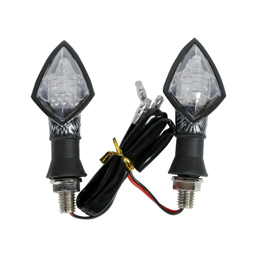 

Motorcycle Carbon Fiber Turn Signal Amber Lights Indicators Lamp For Universal
