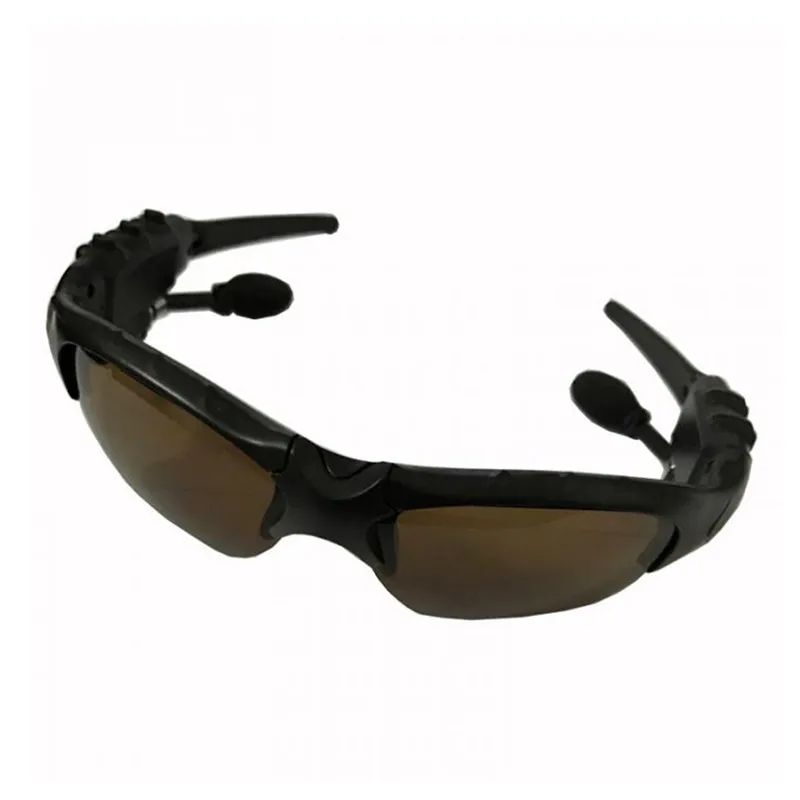 Модные поляризованные велосипедные очки Bluetooth мужские мотоциклетные солнцезащитные очки MP3 телефон на велосипеде спорт на открытом воздухе бег 5 объектив очки - Цвет: Коричневый