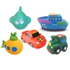 Baby Silicone Bath Toys 12 Styles Soft Rubber Car Boat Airplane  Train Kids Swiming Pool Water Spray Education Toys for Children ► Photo 2/6