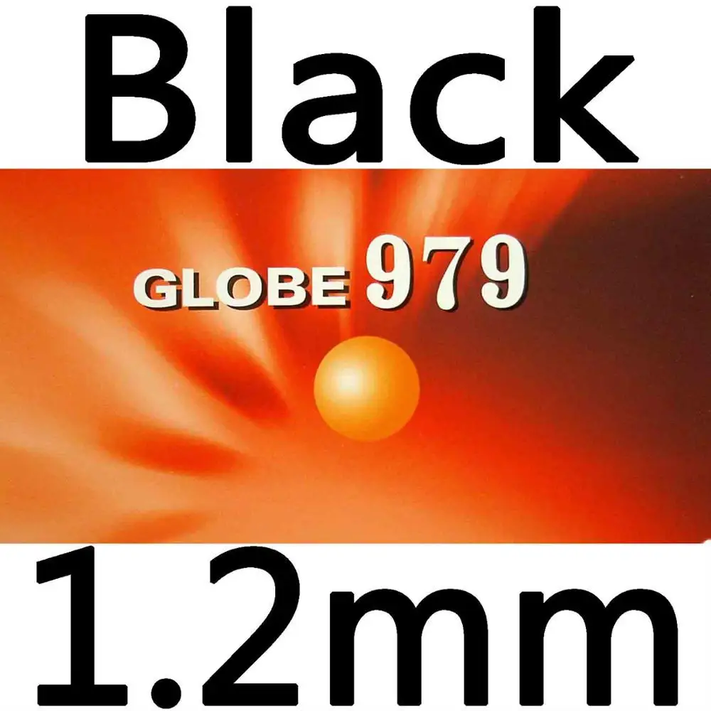 Globe 979 Chop+ Attack Long Pips-Out Настольный теннис PingPong Резина с губкой - Цвет: black 1.2mm