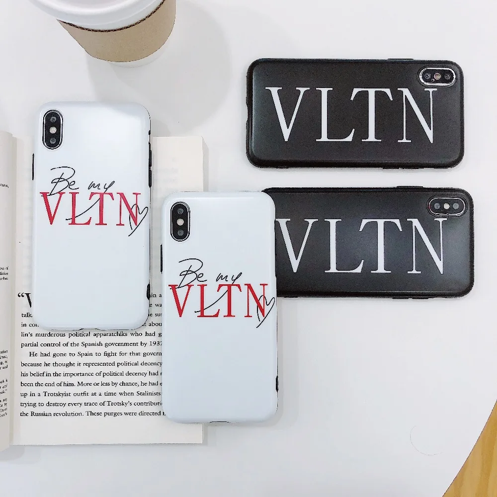 

Italy street Fashion Luxury Valentino Matte Soft Silicone Phone Case for iphone 6 S plus 7 7plus 8 8plus X XS XR MAX Capa Coque